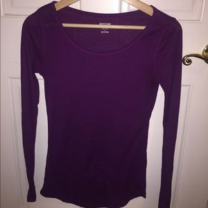 Woman’s long sleeve purple shirt